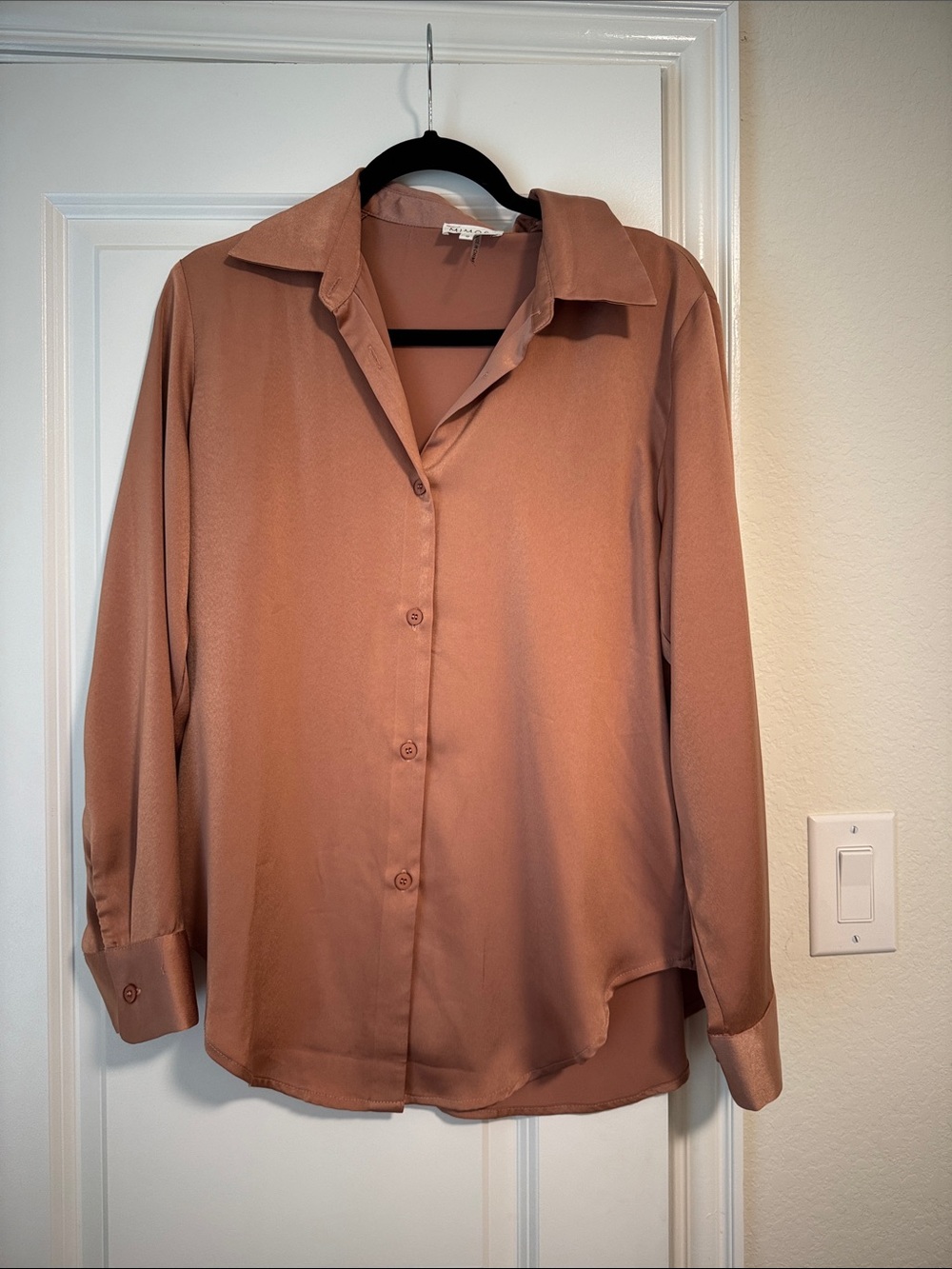 NWOT MIMOSA Dusty Rose Silk Blouse
